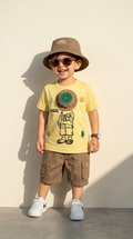 Sunny Explorer Graphic T-Shirt & Cargo Shorts Set