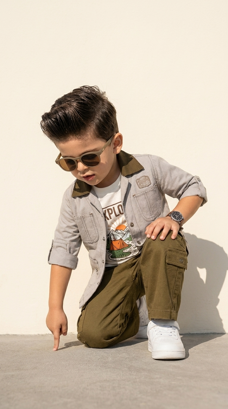 Urban Explorer Grey Jacket & Cargo Trouser Set