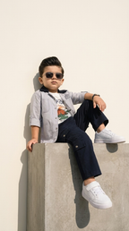 Urban Explorer Grey Utility Jacket & Navy Cargo Set