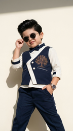 Regal Navy Charm – Boys’ 3-Piece Formal Set