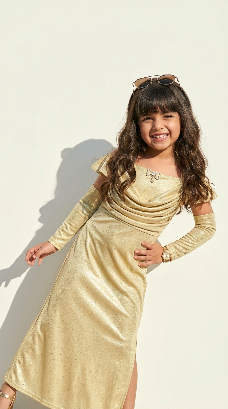 Champagne Gold Shimmer Gown