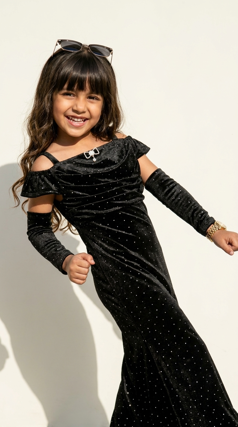 Black Sparkle Red Carpet Luxe Gown