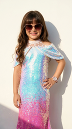 Ethnia Rainbow Sequin Glamour Gown