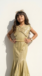 Ethnia Golden Butterfly Shimmer Gown