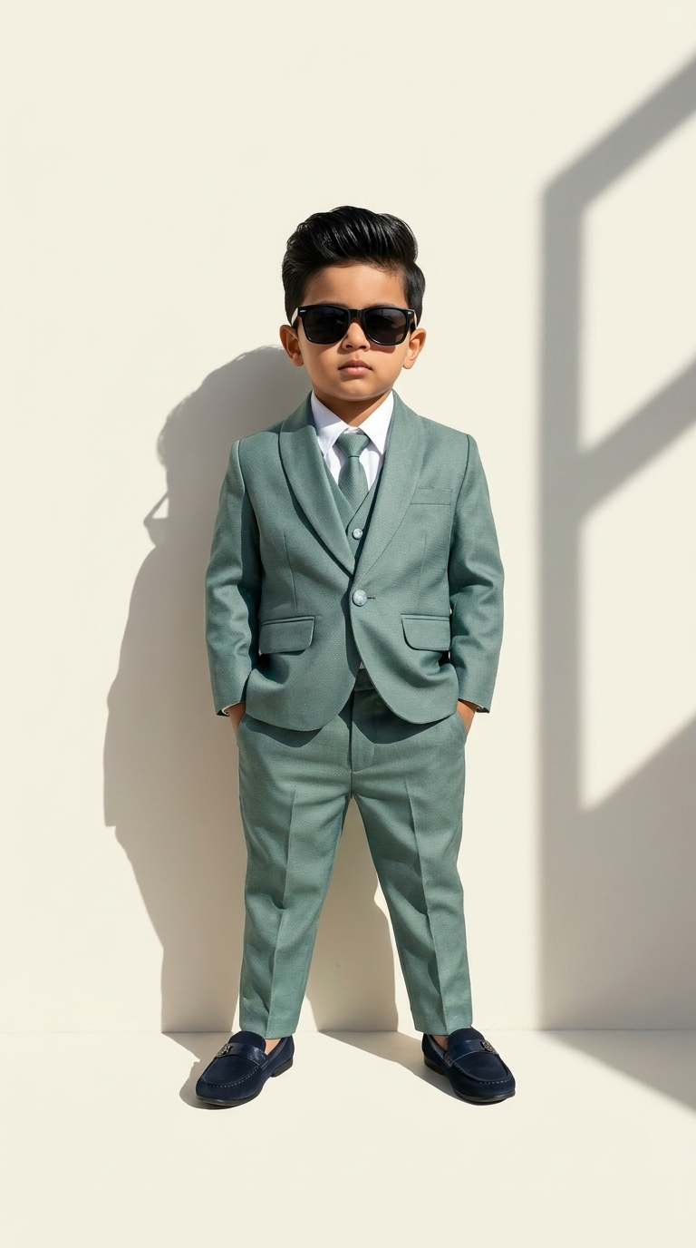 Sage Green 3-Piece Formal Suit Set
