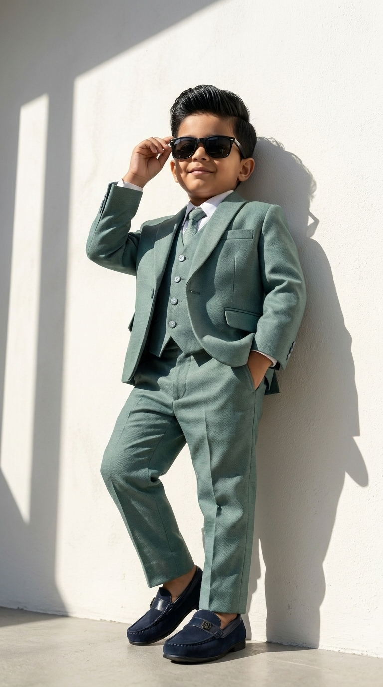 Sage Green 3-Piece Formal Suit Set