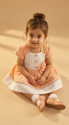 ETHNIA Peach Bloom Dress