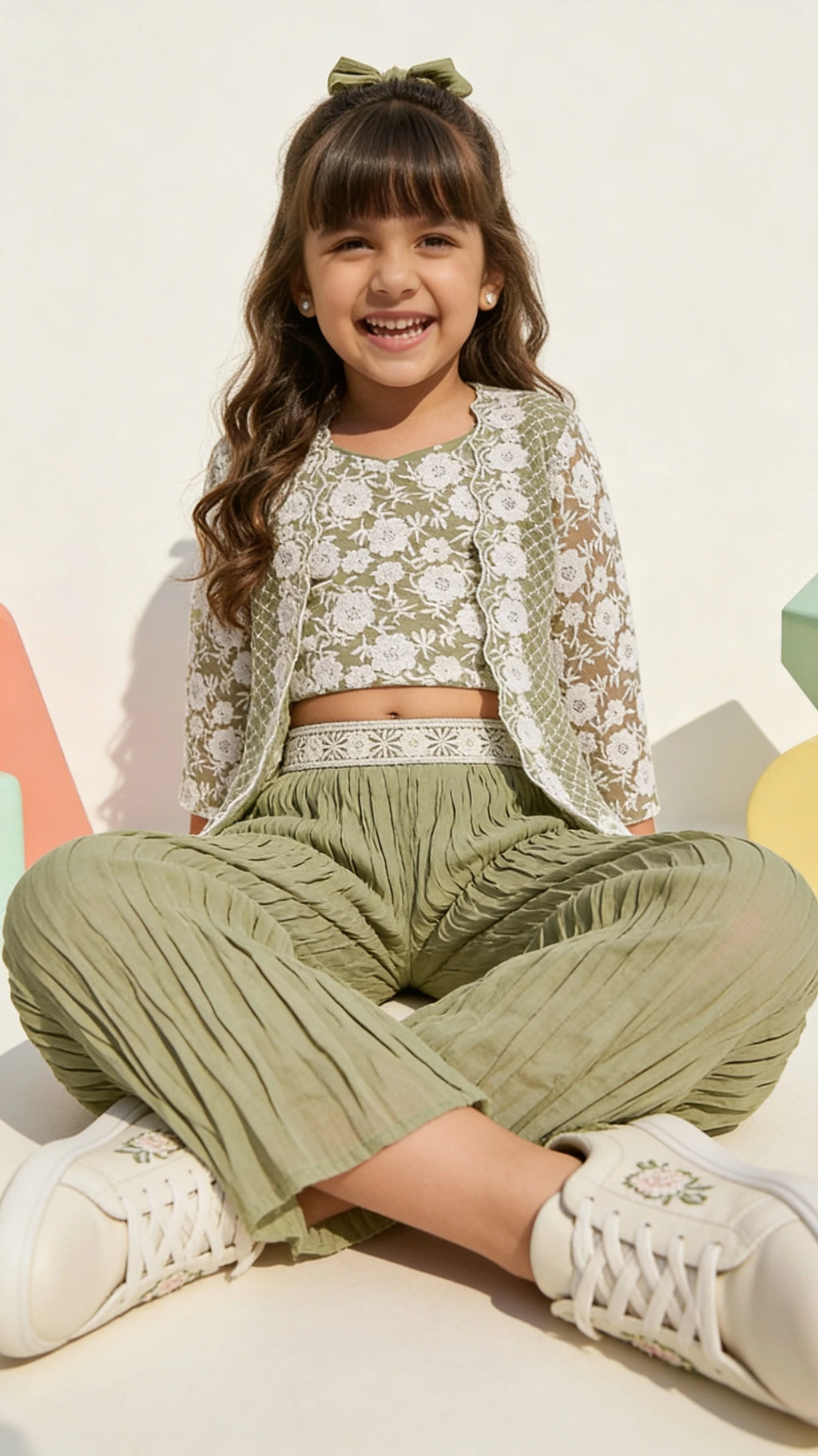 Sage Green Indo-Western Co-ord Set
