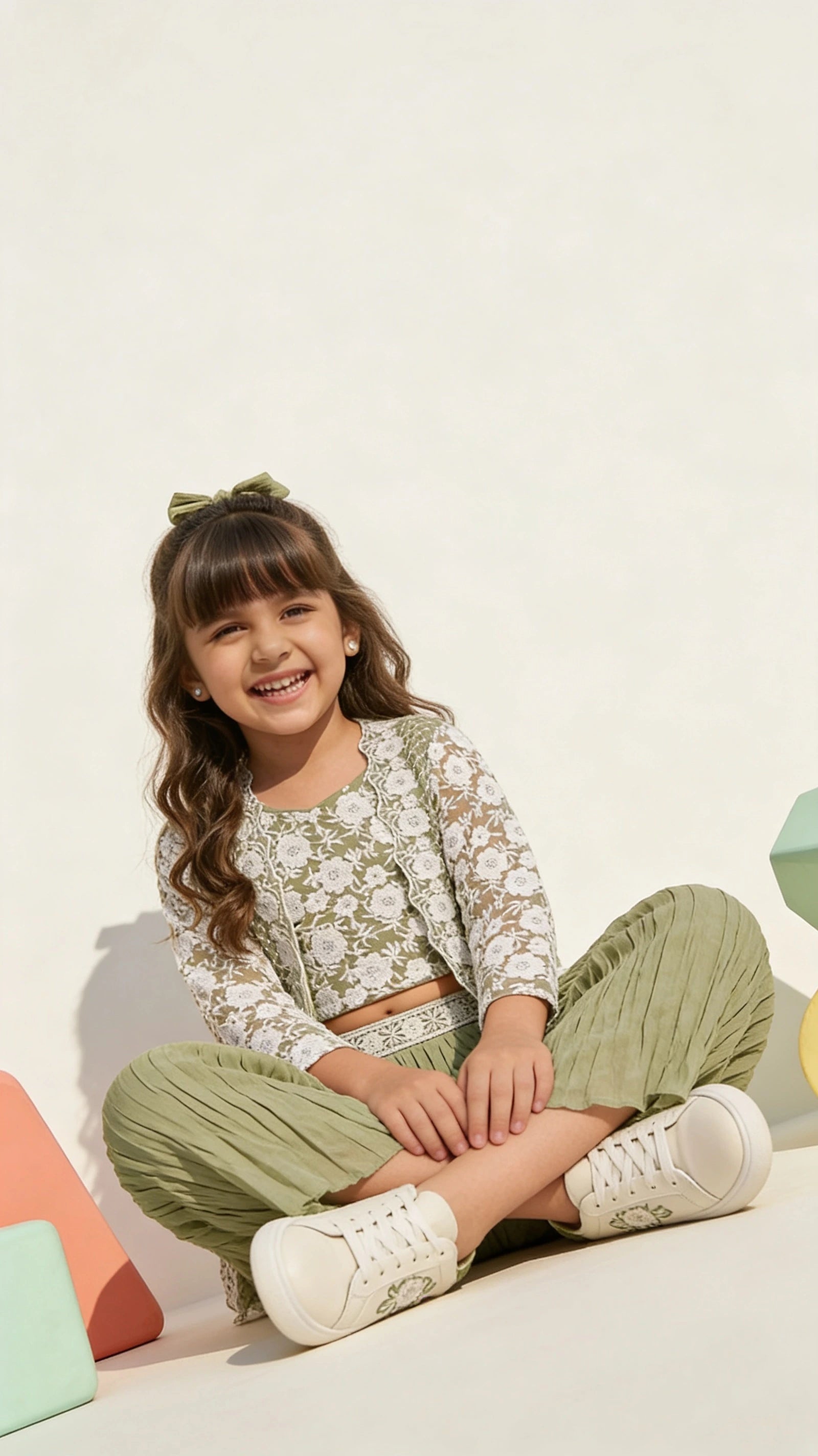 Sage Green Indo-Western Co-ord Set