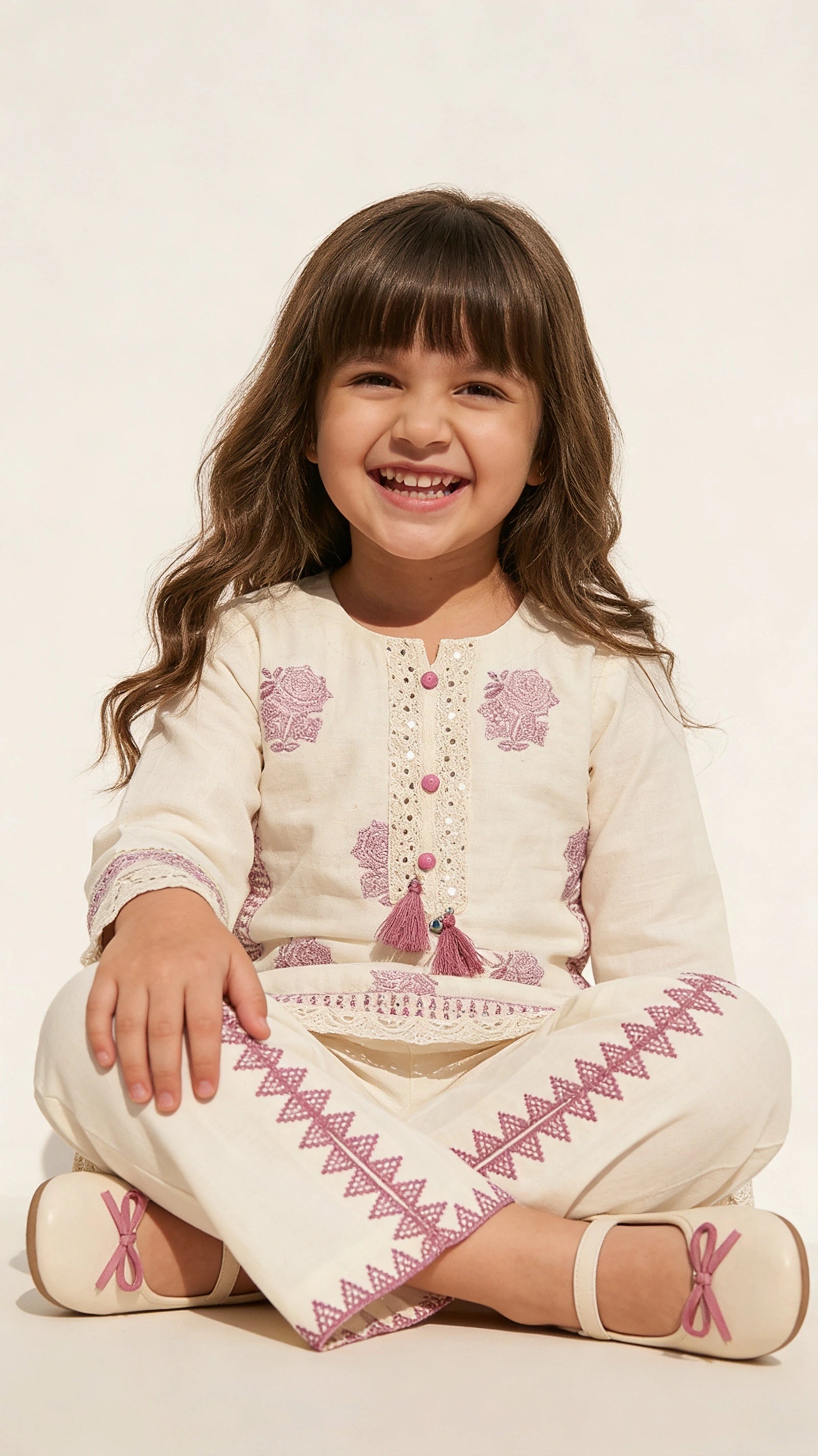 Ivory Blossom Embroidered Co-ord Set
