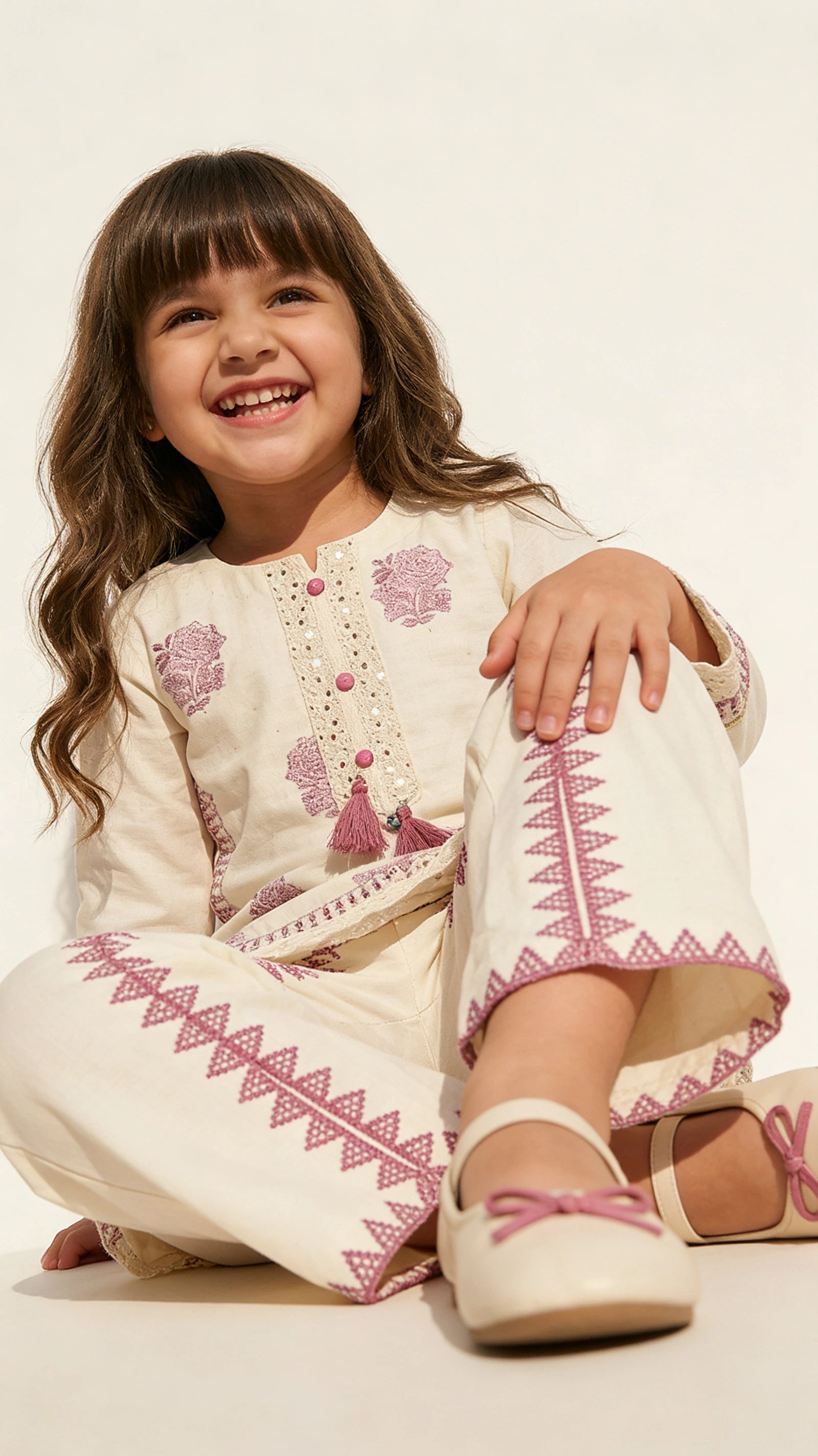 Ivory Blossom Embroidered Co-ord Set