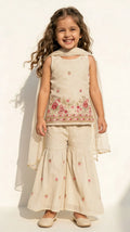 Ivory Floral Sharara Set