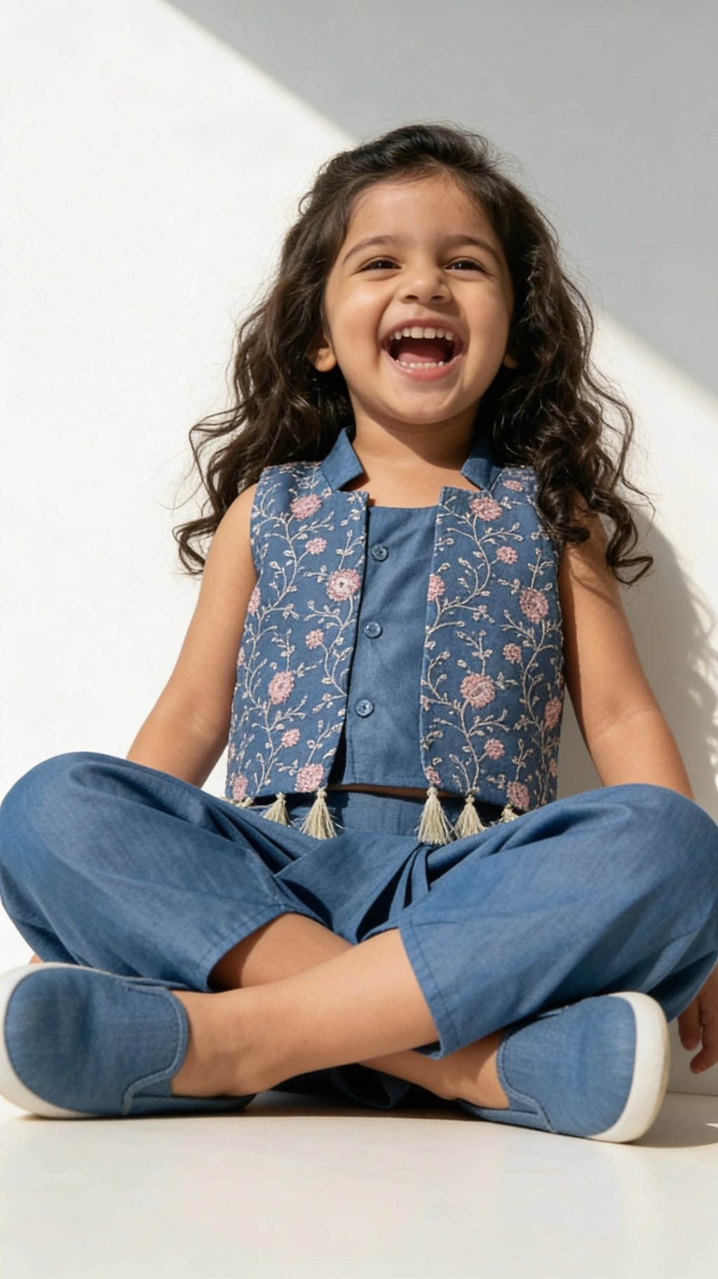 Indigo Floral Co-ord Set