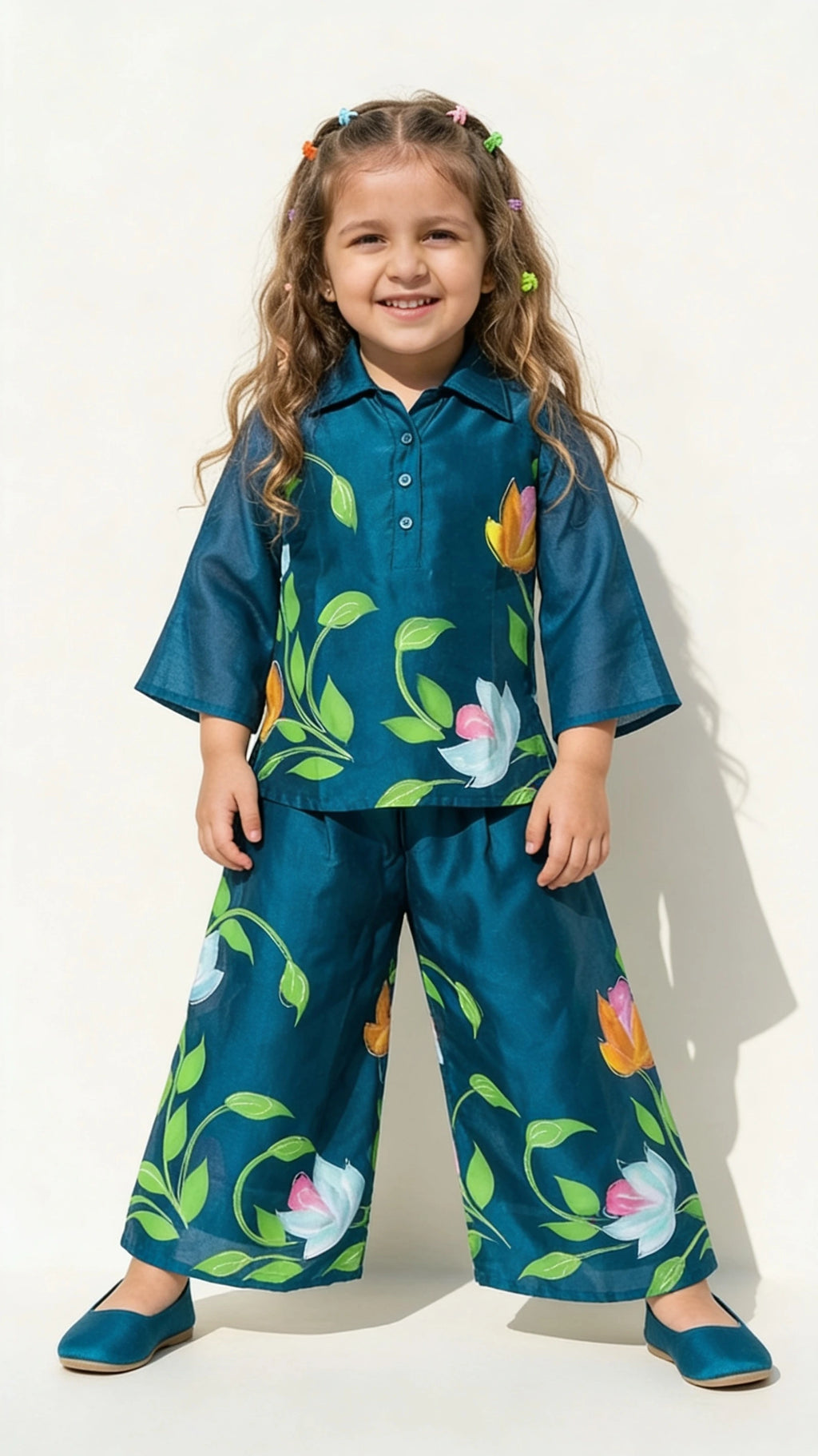Teal Floral Co-ord Set