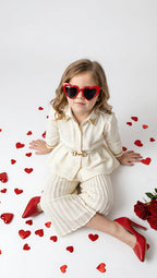 Ivory Pleated Co-ord Set