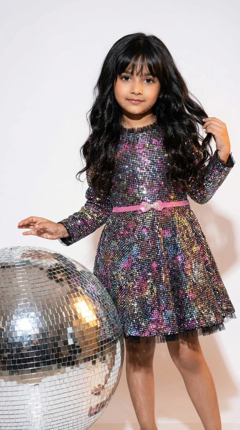 Multicolor Sequin Party Dress