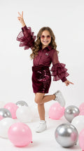 Burgundy Glam Co-ord Set