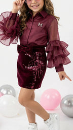 Burgundy Glam Co-ord Set