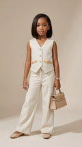 Ivory Pinstripe Formal Set