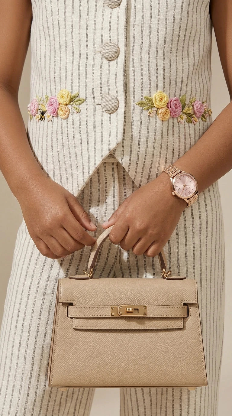 Ivory Pinstripe Formal Set