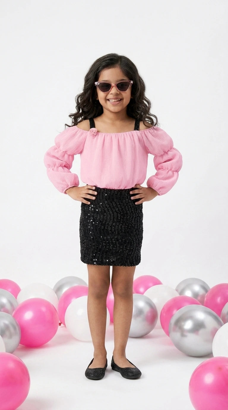 Pink & Black Party Co-ord