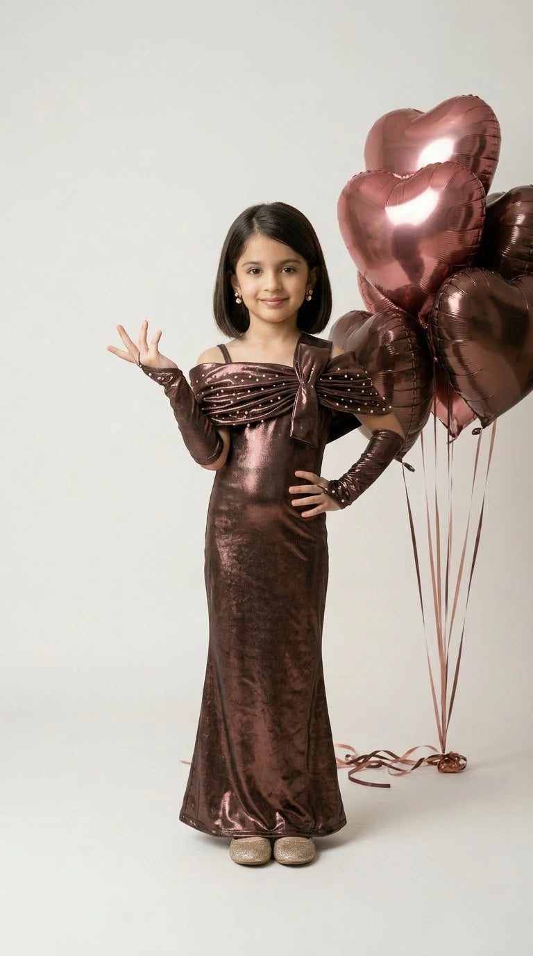 Bronze Glam Party Gown