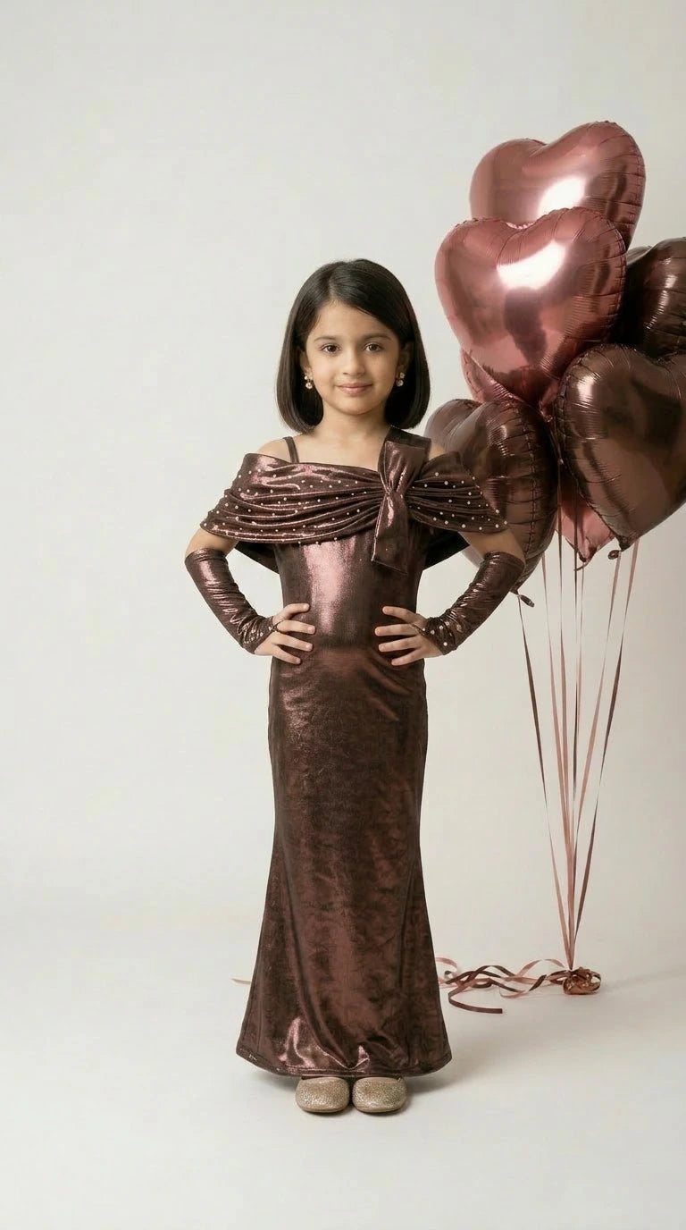 Bronze Glam Party Gown
