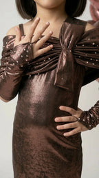 Bronze Glam Party Gown