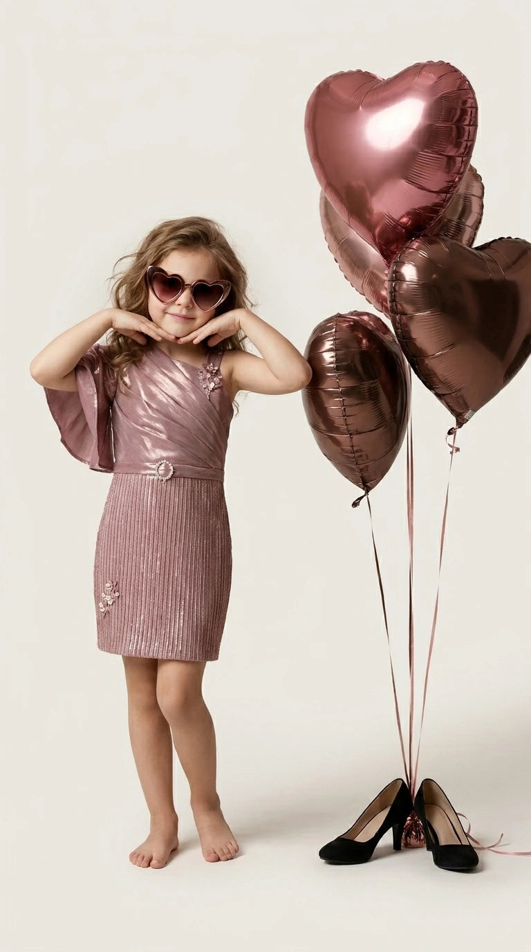 Rose Gold Glam Party Dress
