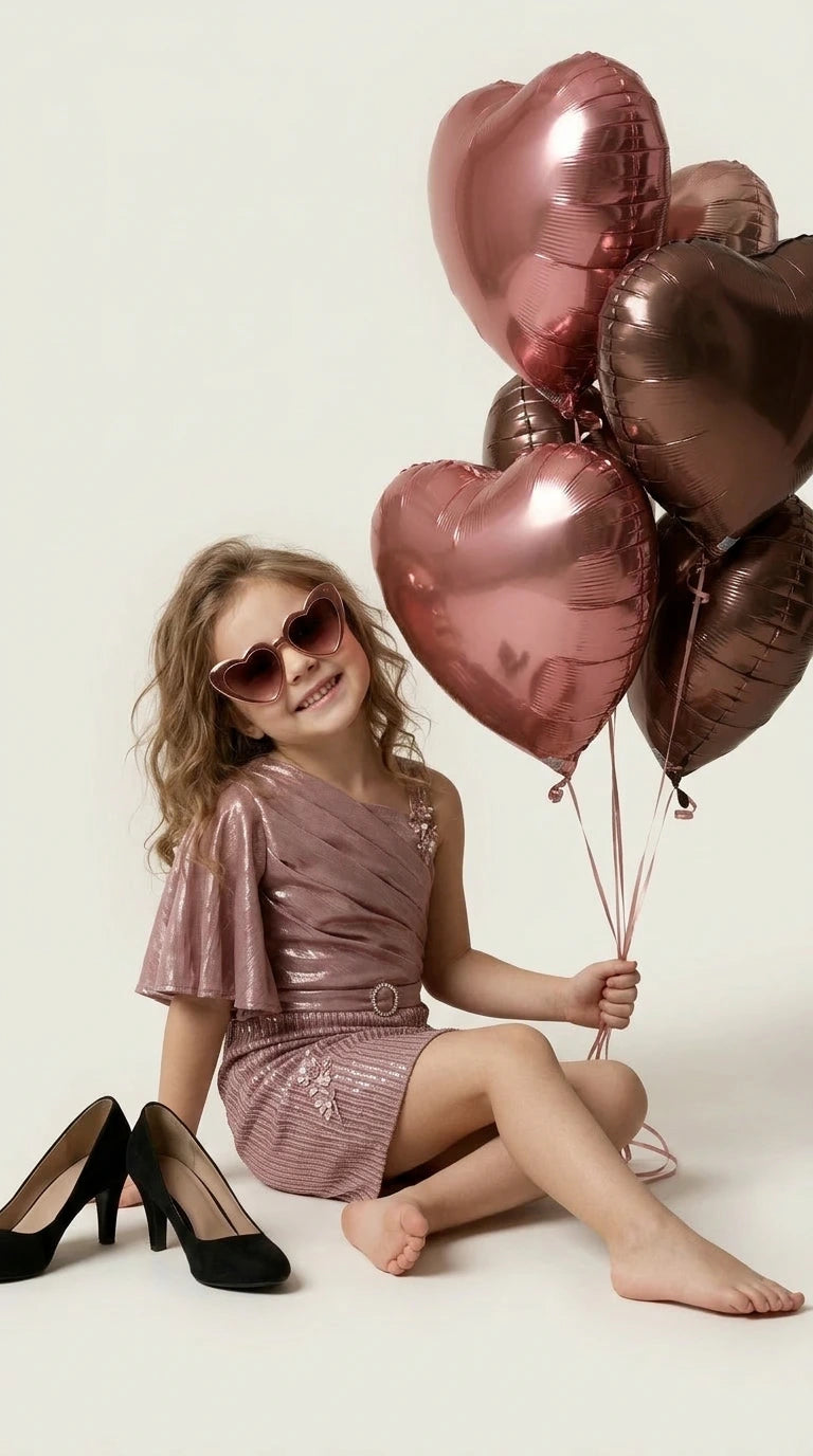 Rose Gold Glam Party Dress
