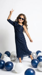 Midnight Blue Sequin Gown