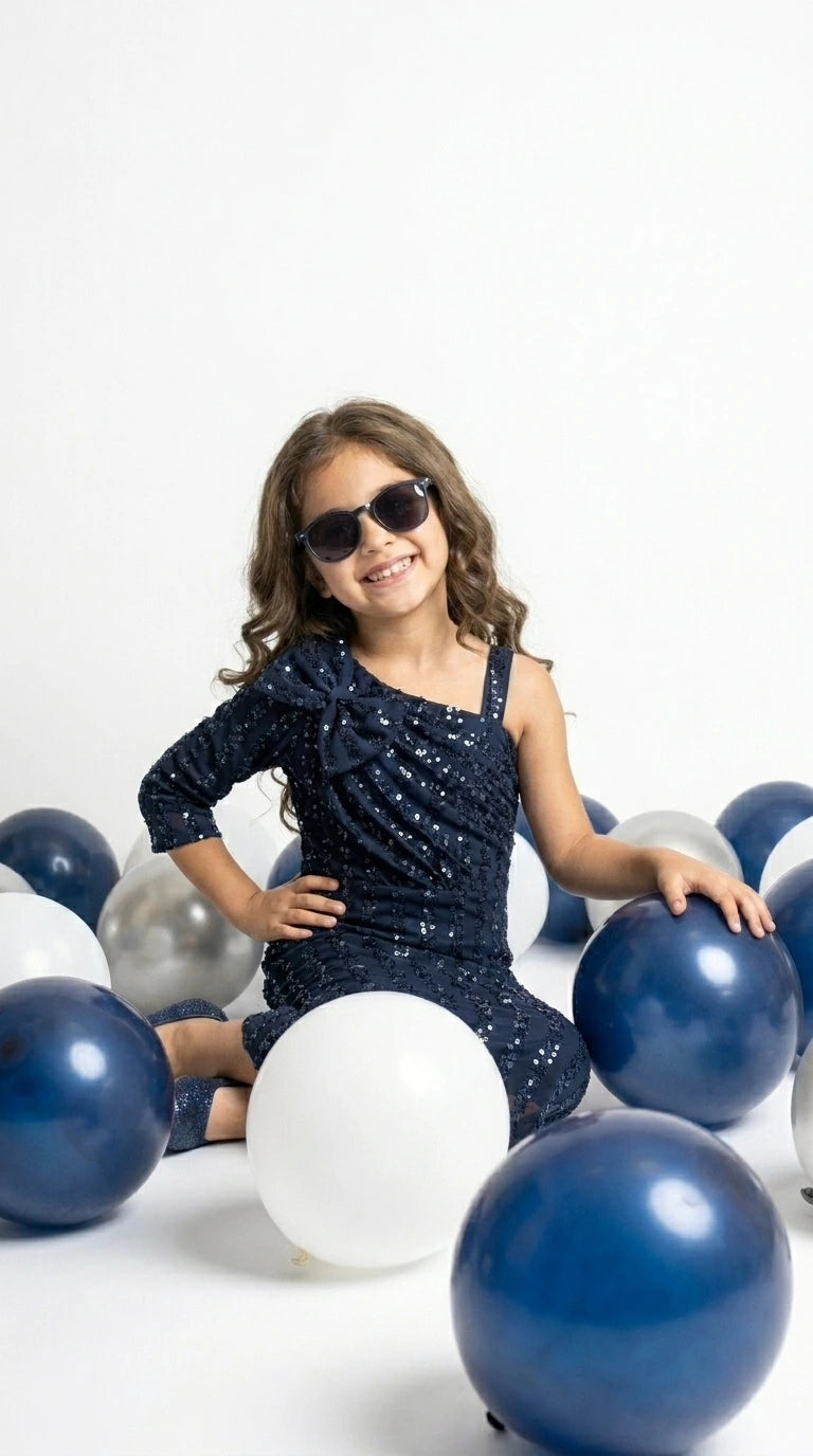 Midnight Blue Sequin Gown