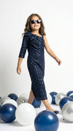 Midnight Blue Sequin Gown