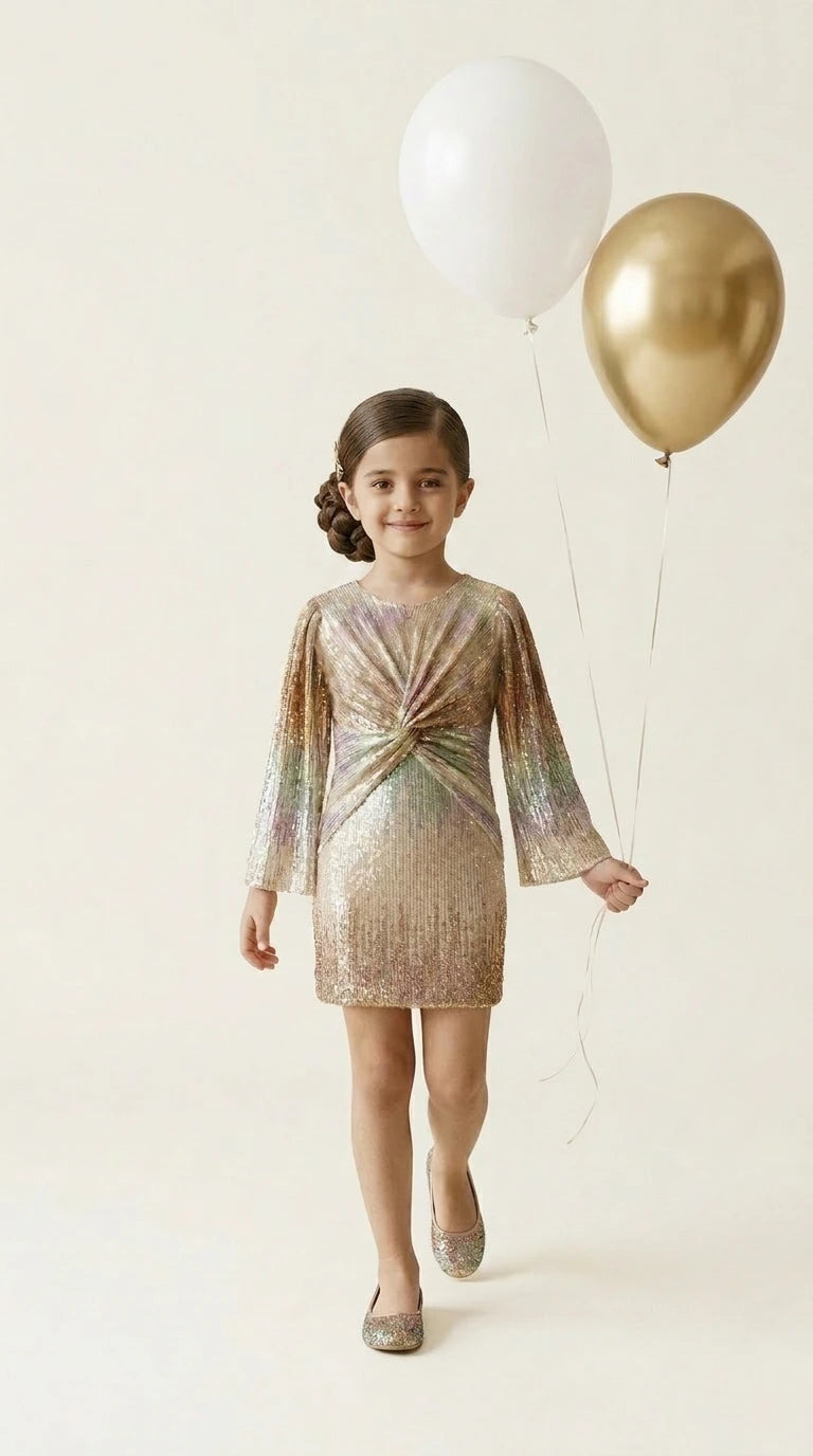 Pastel Rainbow Sequin Dress