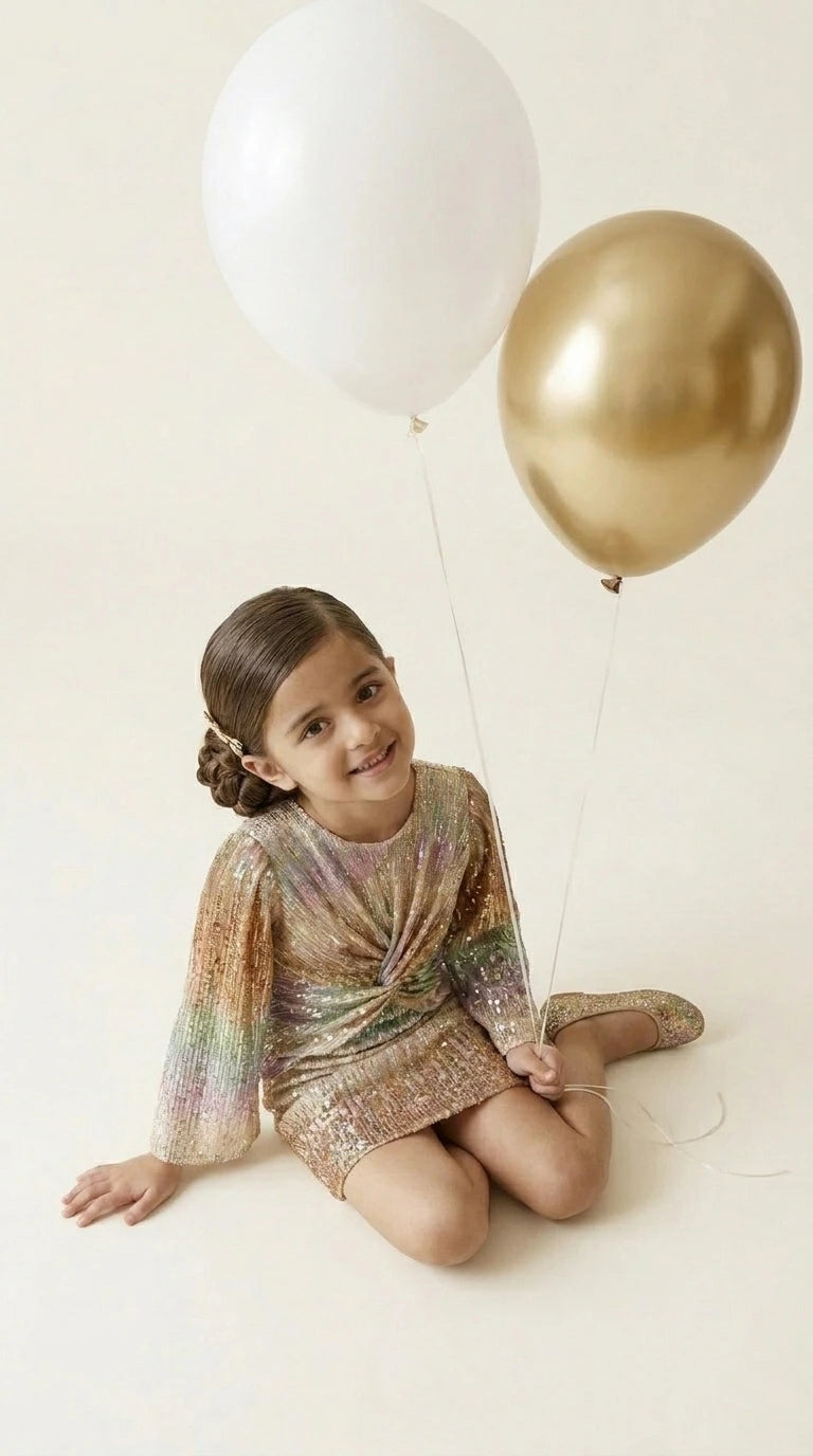 Pastel Rainbow Sequin Dress