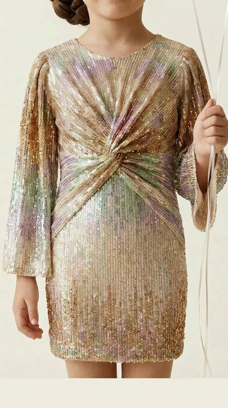Pastel Rainbow Sequin Dress