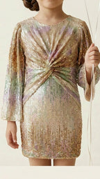 Pastel Rainbow Sequin Dress