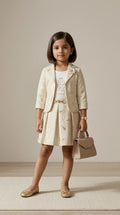 Ivory Luxe Skirt Suit