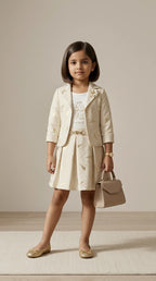 Ivory Luxe Skirt Suit