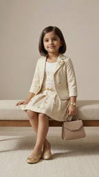 Ivory Luxe Skirt Suit