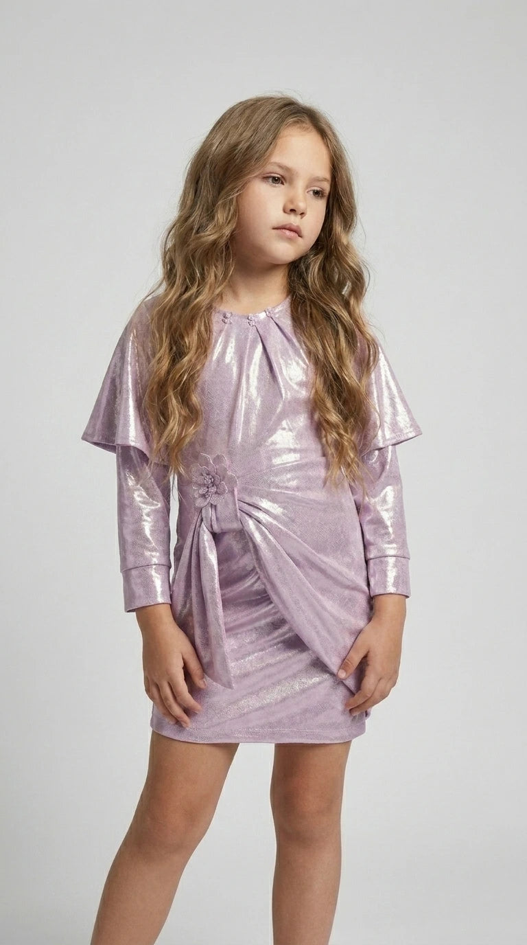 Lilac Shimmer Party Dress