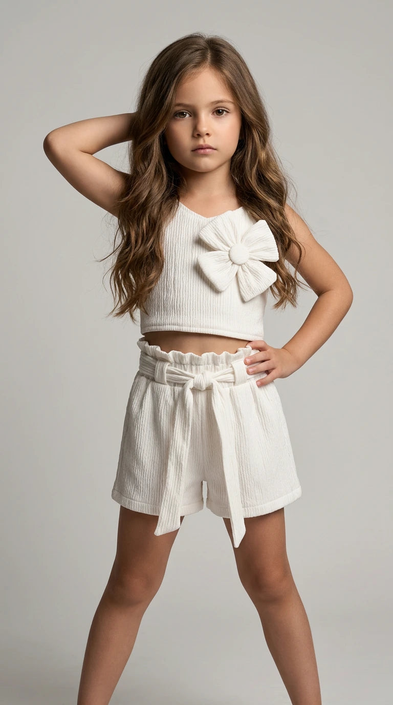 Ivory Bow Co-ord Set