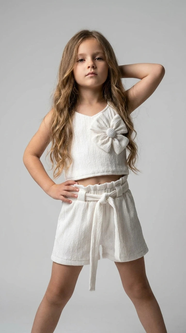 Ivory Bow Co-ord Set