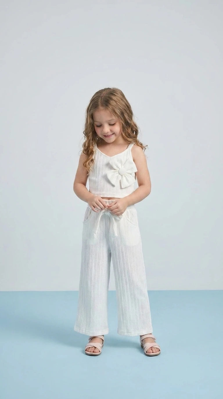 Ivory Wide-Leg Summer Set
