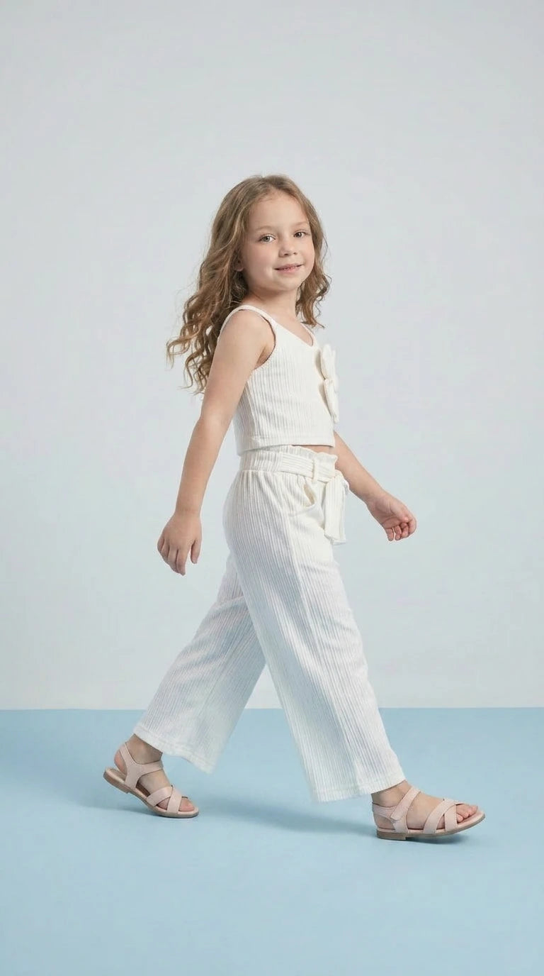 Ivory Wide-Leg Summer Set