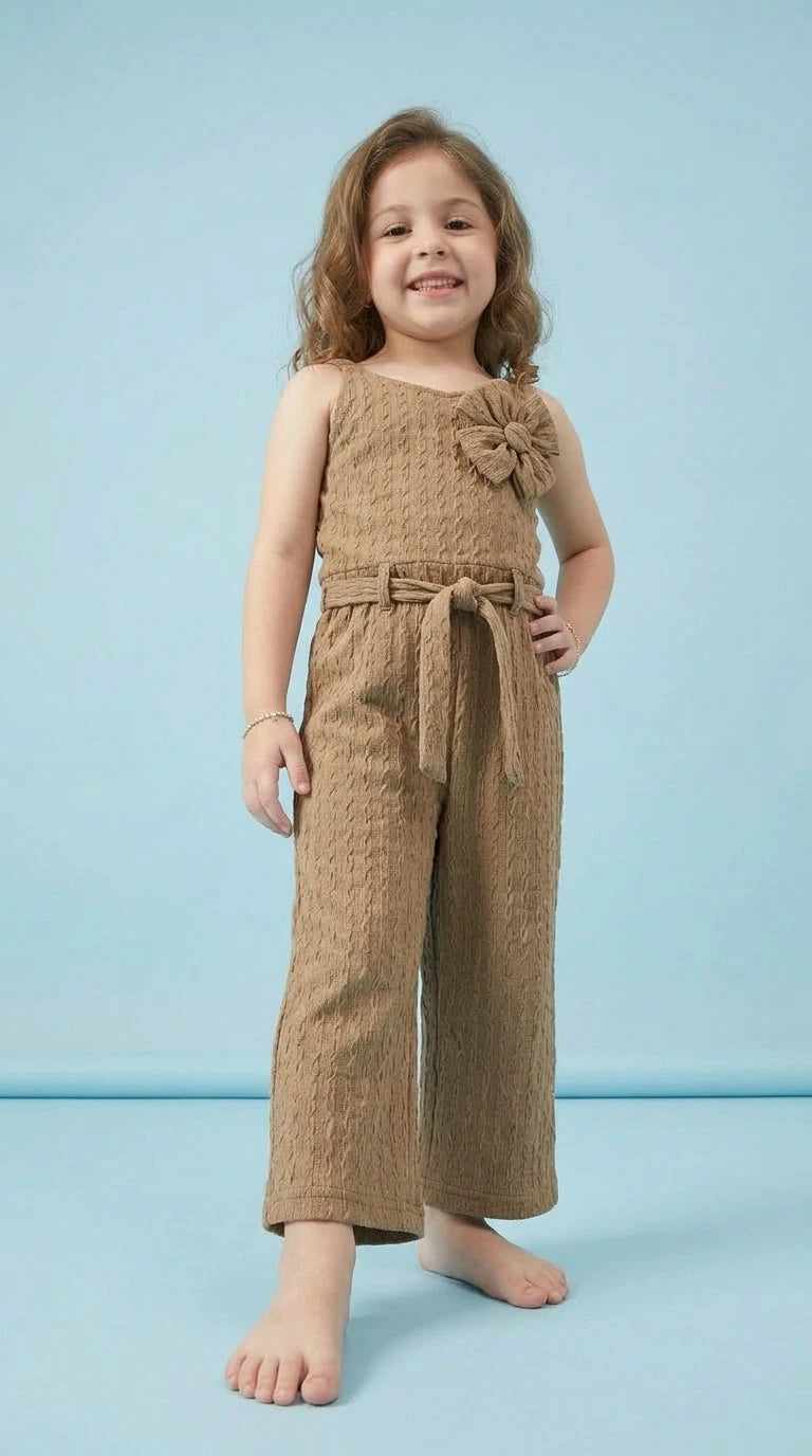 Mocha Wide-Leg Jumpsuit Set