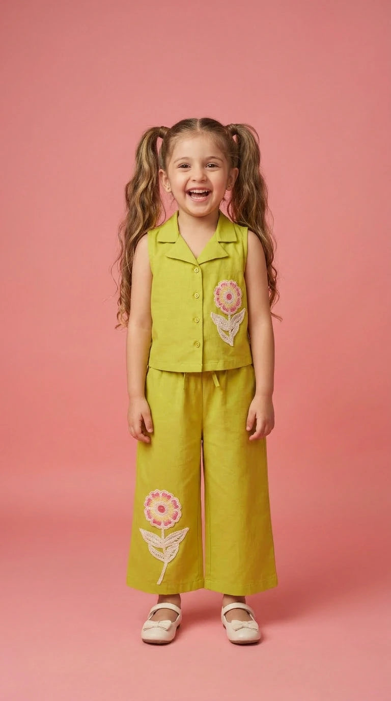 Lime Floral Co-ord Set