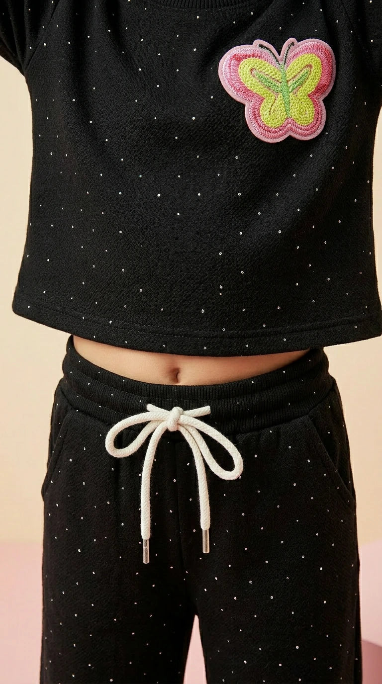 Black Sparkle Co-ord Set