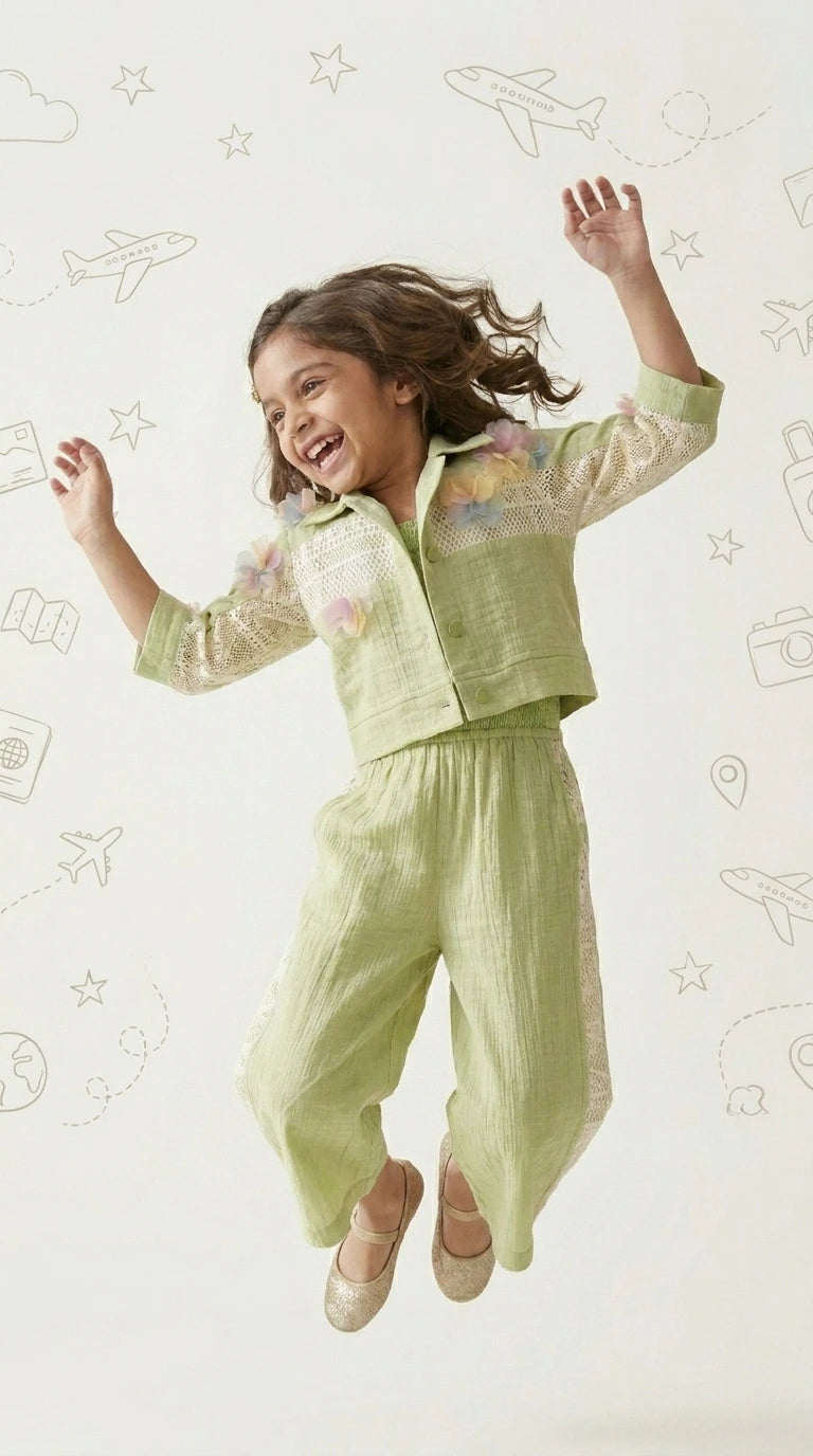 Pastel Green Floral Co-ord Set