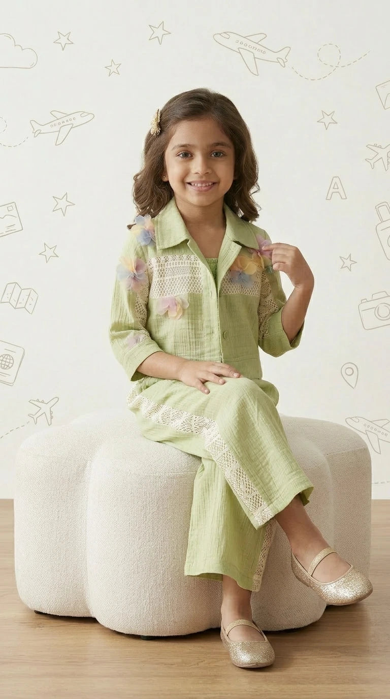 Pastel Green Floral Co-ord Set